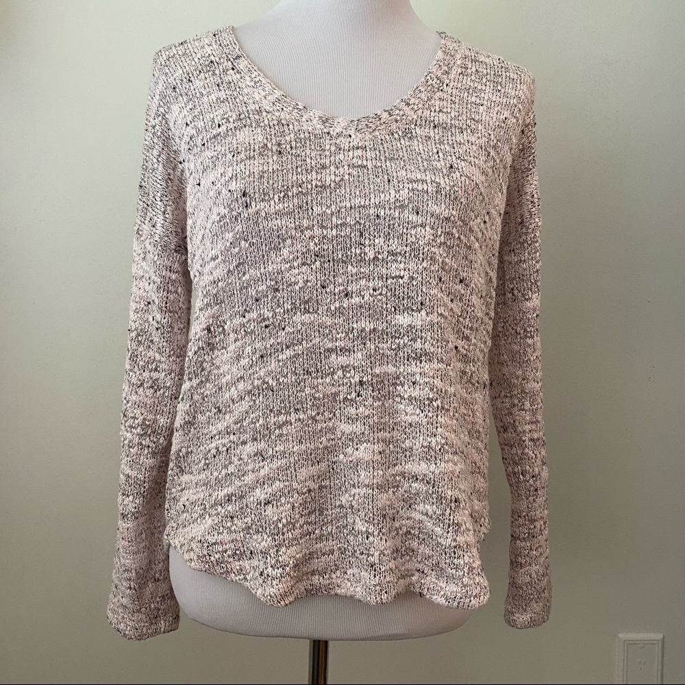 Splendid Pink and Gray Sweater